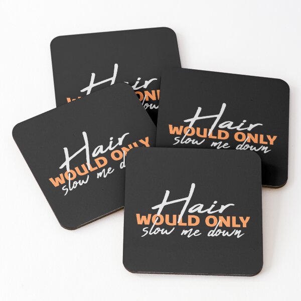 Item preview, Hair would only slow me down Bald Quote Logo Text designed and sold by shirt-o-mat.