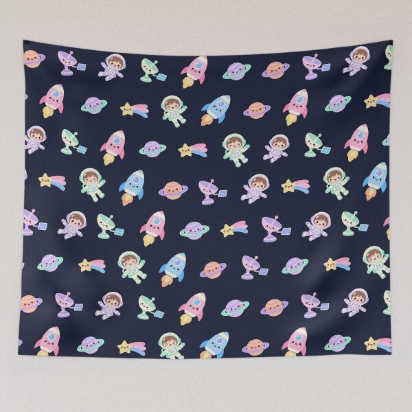 Item preview, Kawaii Space Girl Astronaut Cute Seamless Pattern designed and sold by Inkworksbyshery.