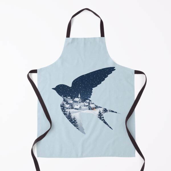 Item preview, Swallow Silhouette with Snowy Village designed and sold by Rariks.
