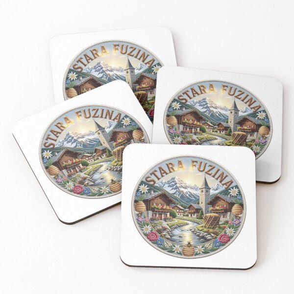 Item preview, Stara Fuzina Slovenia Bohinj Alpine Village Beehive Panels Embroidered Patch Sticker designed and sold by Imaginarium of Chaos falcon88 .