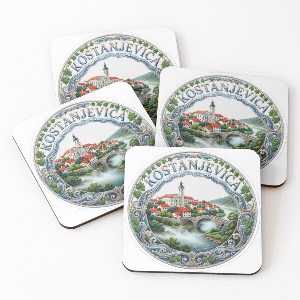 Item preview, Kostanjevica na Krki Slovenia River Island Town Monastery Embroidered Patch Sticker designed and sold by Imaginarium of Chaos falcon88 .