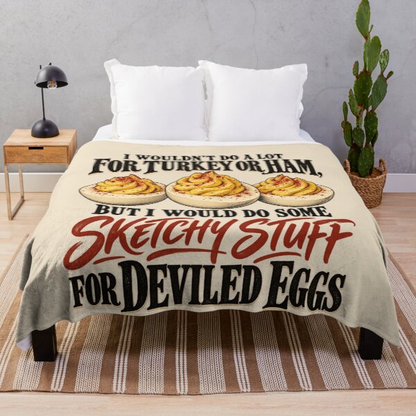 Item preview, Deviled Eggs Thanksgiving Funny Saying - Vintage Cookbook Sketchy Stuff Food Humor designed and sold by AmiGraph.