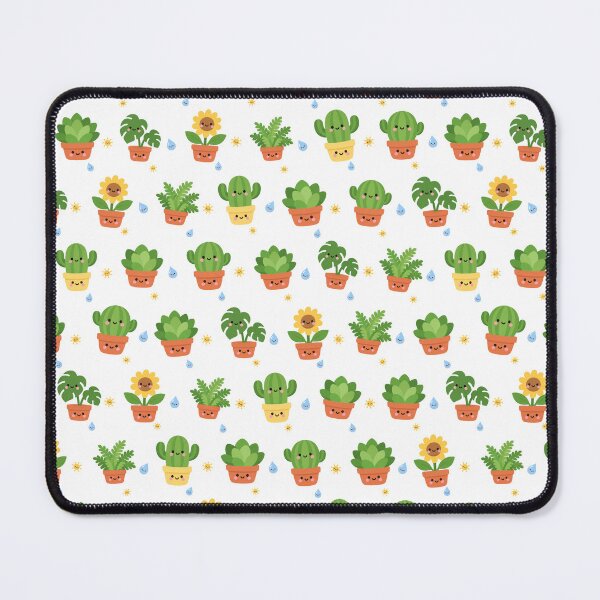 Item preview, Kawaii Potted Plant Friends Cute Seamless Pattern designed and sold by Inkworksbyshery.