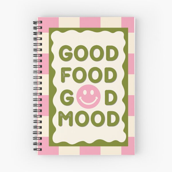 Item preview, Retro Good Food Good Mood Typography Smiley Face Art designed and sold by MiaBellaGirl.