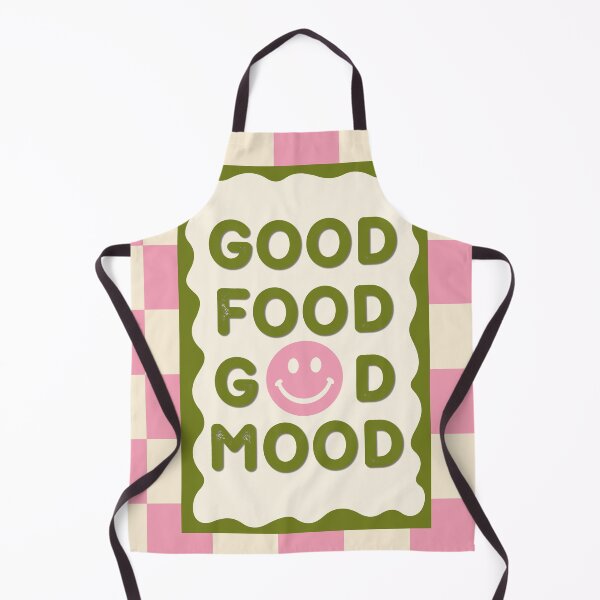 Item preview, Retro Good Food Good Mood Typography Smiley Face Art designed and sold by MiaBellaGirl.