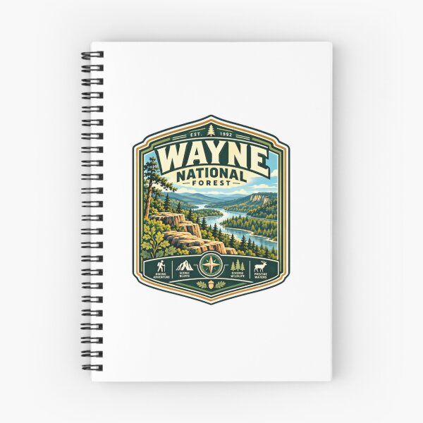 Item preview, Wayne National Forest Est. 1992 Hiking Adventure Scenic Bluffs Diverse Wildlife Pristine Waters Ohio Outdoors Explorer designed and sold by ManilStuck237.