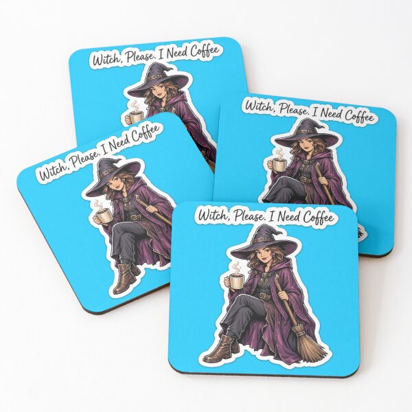 Item preview, Witch, Please I Need Coffee – Funny Halloween Witch Coffee Lover Design designed and sold by Everleaf Studio.
