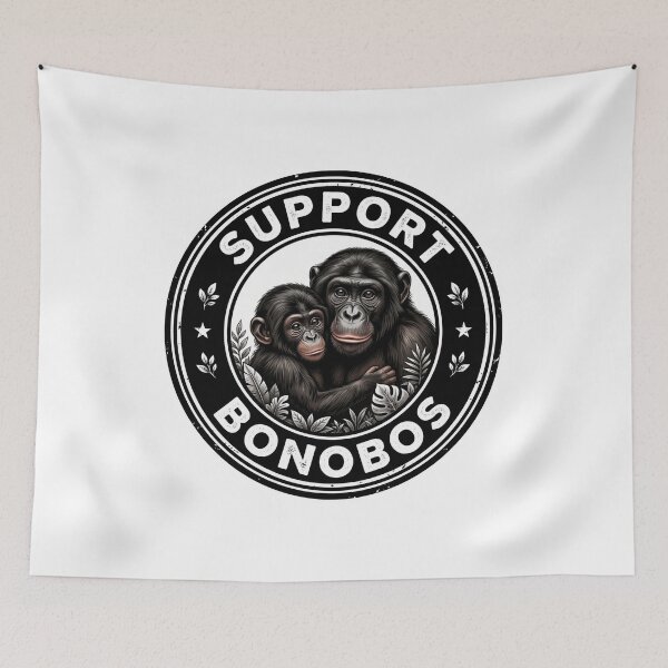 Item preview, Support Bonobos Primate Badge designed and sold by redsharkuk.
