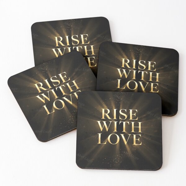 Item preview, Rise With Love Levantate Con Amor Black Gold Hoodie | Lugo Sunset Visions designed and sold by Lugo Sunset Visions.