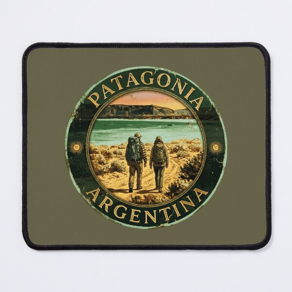 Item preview, Patagonia Argentina Vintage Hiking Badge - Couples Adventure,, designed and sold by DanBral23.