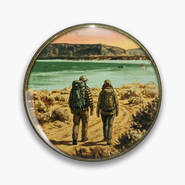 Item preview, Patagonia Argentina Vintage Hiking Badge - Couples Adventure,, designed and sold by DanBral23.