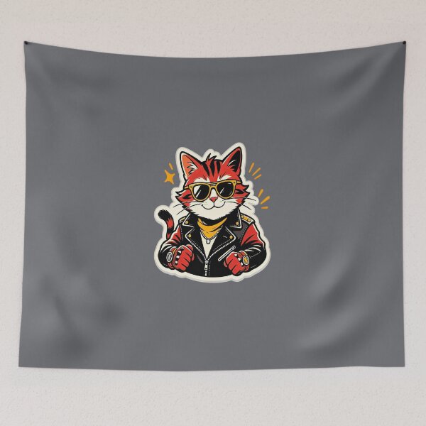 Item preview, Cool Rocker Cat with Sunglasses designed and sold by BladiWChampion.