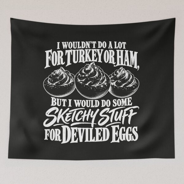 Item preview, Deviled Eggs Thanksgiving Funny Saying - Vintage Cookbook Sketchy Stuff Food Humor designed and sold by AmiGraph.