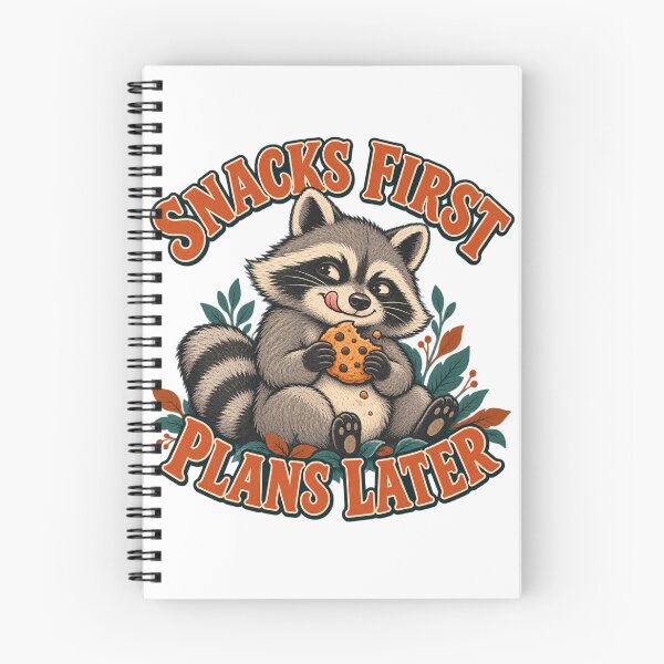 Item preview, Snacks First Plans Later Funny Raccoon designed and sold by Tsugraf Designs.