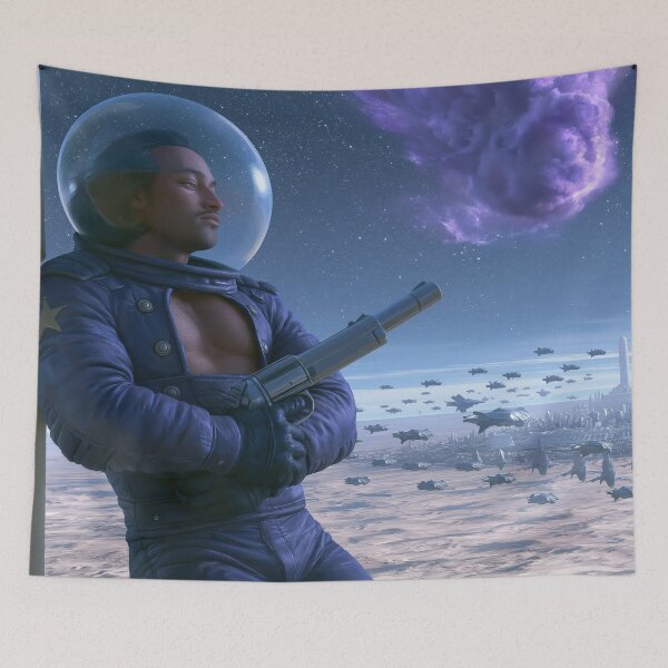Item preview, Star‑Sentinel — Retro‑Futurist Aesthetic designed and sold by JaimeLikes.