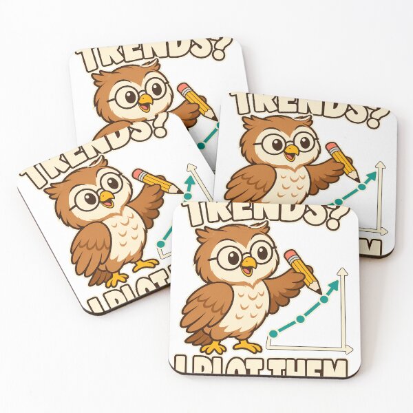 Item preview, Trends? I Plot Them Data Analyst Owl designed and sold by Apogee Publishing.
