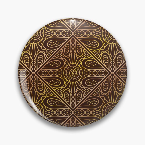 Item preview, Royal retro boho seamless pattern in brown and gold colors designed and sold by OM-lova.