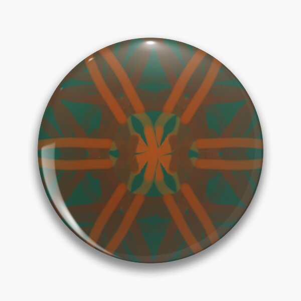 Item preview, 70s Retro Groovy Pattern-Psychedelic Orange and Teal Symmetrical Art designed and sold by OurBrightlife.