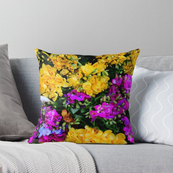 Item preview, Vibrant Yellow and Magenta Flowers – Colorful Floral Photography designed and sold by onubi.