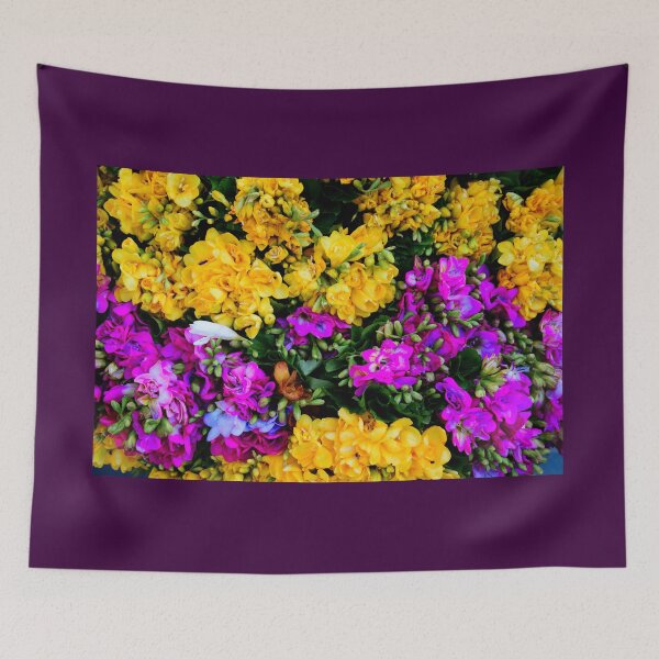 Item preview, Vibrant Yellow and Magenta Flowers – Colorful Floral Photography designed and sold by onubi.