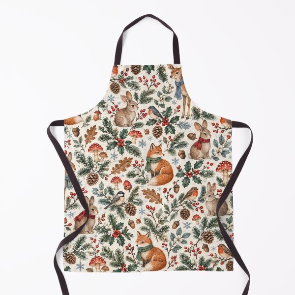 Item preview, Cozy Winter Woodland Animals Watercolor Pattern designed and sold by Glottopia.