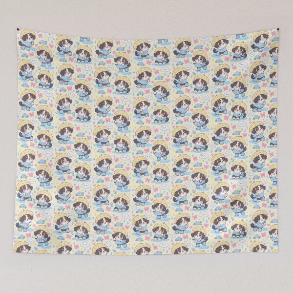 Item preview, Kawaii Bernese Mountain Dog Puppy Rainy Day Pattern with Heart Rain Boots designed and sold by Soft Berry Studio.