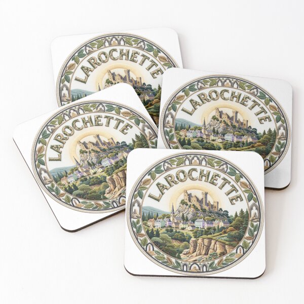 Item preview, Larochette Luxembourg Valley Village Castle Rock Cliffs Embroidered Patch Sticker designed and sold by Imaginarium of Chaos falcon88 .