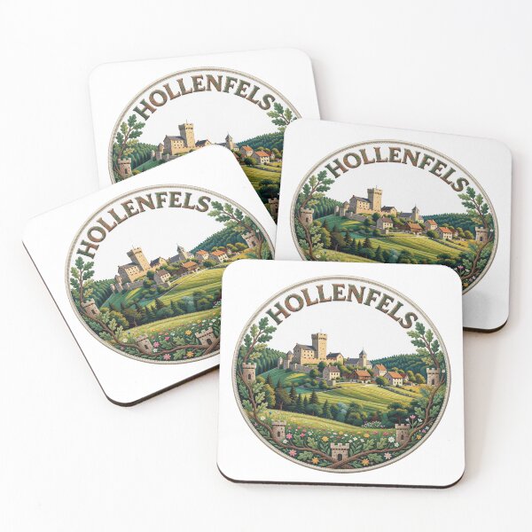 Item preview, Hollenfels Luxembourg Castle Hill Village Countryside Embroidered Patch Sticker designed and sold by Imaginarium of Chaos falcon88 .