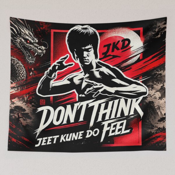 Aperçu de l'œuvre Jeet Kune Do | Ne pensez pas, ressentez | Arts Martiaux JKD Dragon créée et vendue par Fei Long Design Hub.