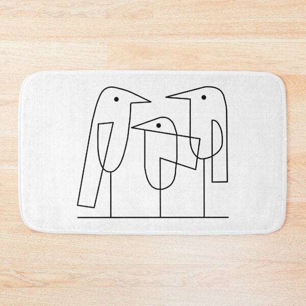 Item preview, Three Abstract Birds Minimalist Line Art designed and sold by AliAltinelArt.