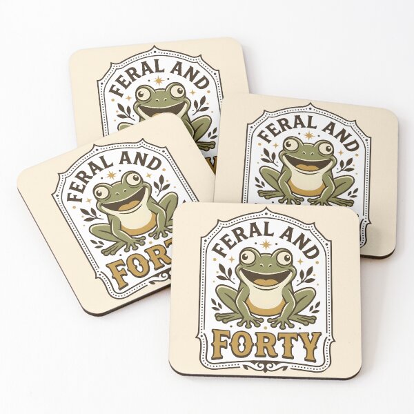 Item preview, Feral and Forty - Funny 40th Birthday shirt - Funny Frog designed and sold by ParadoxParadox.