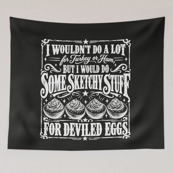 Item preview, Funny Thanksgiving Deviled Eggs Western Letterpress Sketchy Stuff Food Humor designed and sold by AmiGraph.