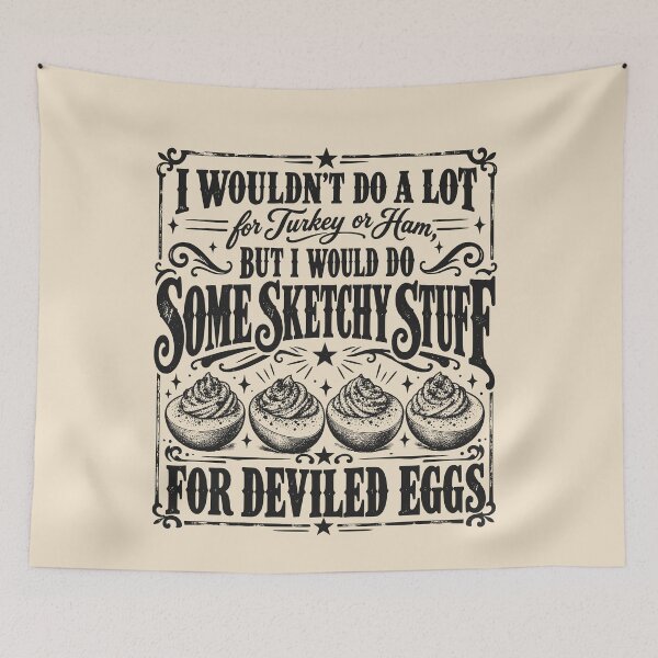 Item preview, Funny Thanksgiving Deviled Eggs Western Letterpress Sketchy Stuff Food Humor designed and sold by AmiGraph.