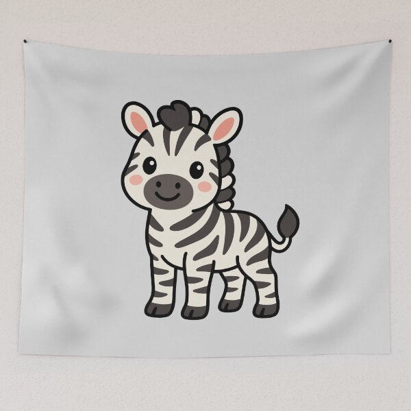 Item preview, Cute Cartoon Zebra designed and sold by WildlifeDoodle.
