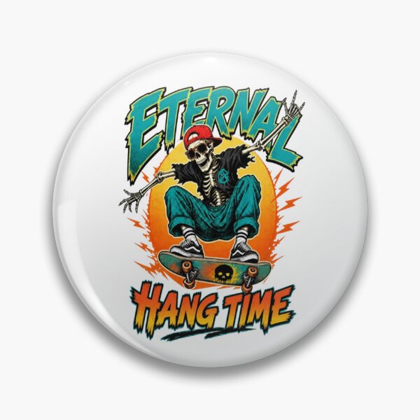 Item preview, Eternal Hang Time Skeleton Skateboard Design designed and sold by BajioAmigos.