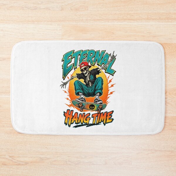 Item preview, Eternal Hang Time Skeleton Skateboard Design designed and sold by BajioAmigos.