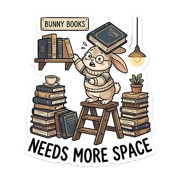 Artwork thumbnail, Funny Rabbit Sticker by THELOREAN