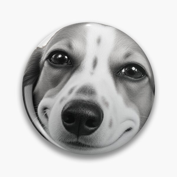 Item preview, sly smiling dog meme | Black and White Smiling Puppy designed and sold by FlatInkStudio.