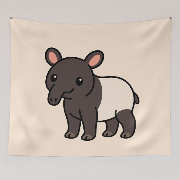Item preview, Cute Cartoon Tapir designed and sold by WildlifeDoodle.