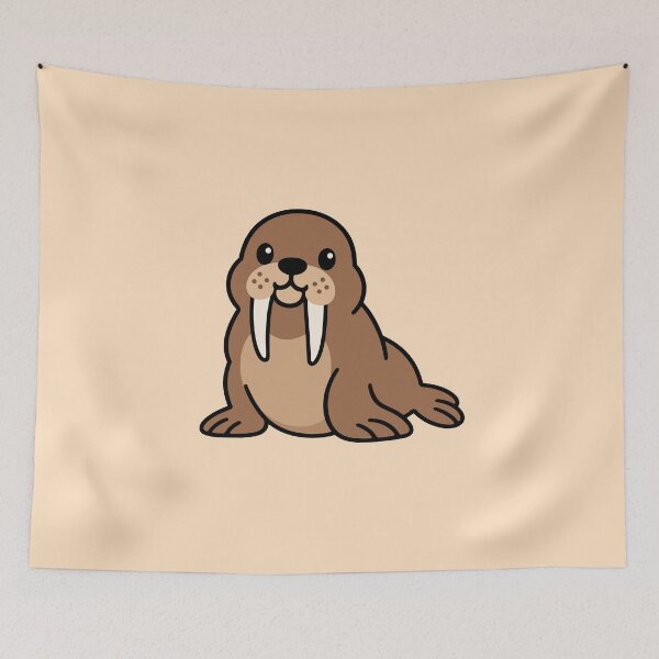 Item preview, Cute Cartoon Walrus designed and sold by WildlifeDoodle.