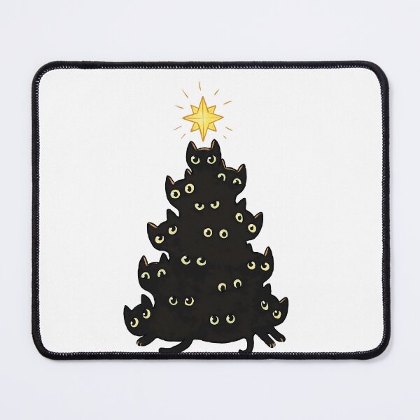 Item preview, Nine Black Cats Stacked Christmas Tree designed and sold by DariaDoodleArt.