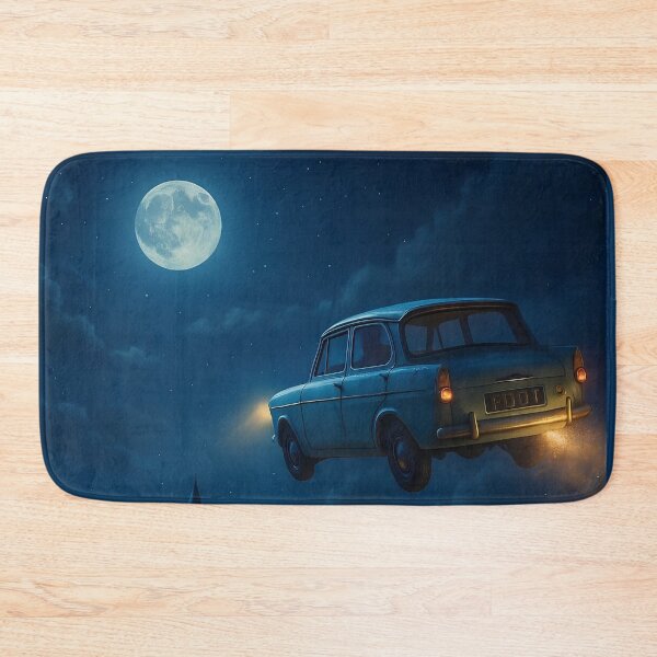 Item preview, The Flying Car Over Hogwarts designed and sold by NF Designs Studio DTF.