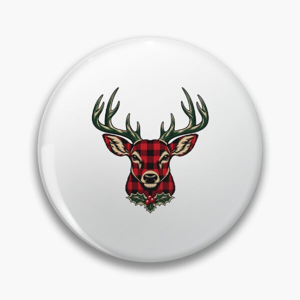 Item preview, Plaid Deer with Holly designed and sold by AMICO77.