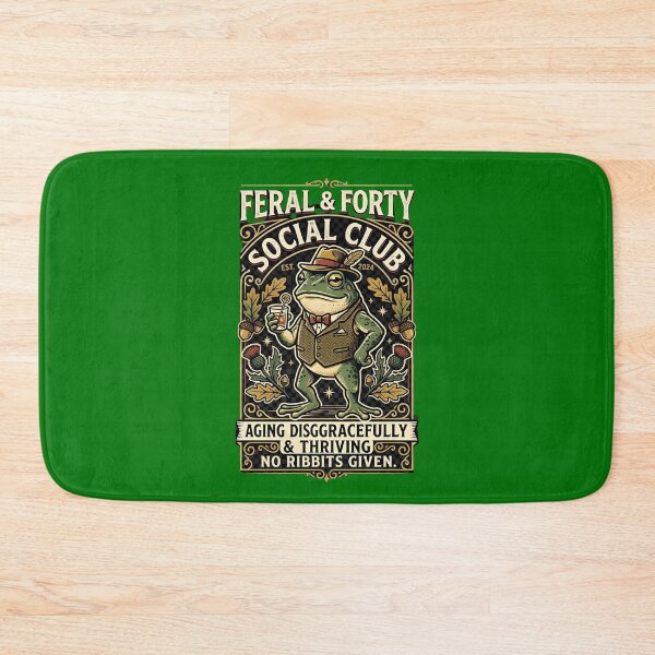 Item preview, Feral and Forty Social Club - Funny 40th Birthday shirt - Funny Frog designed and sold by ParadoxParadox.