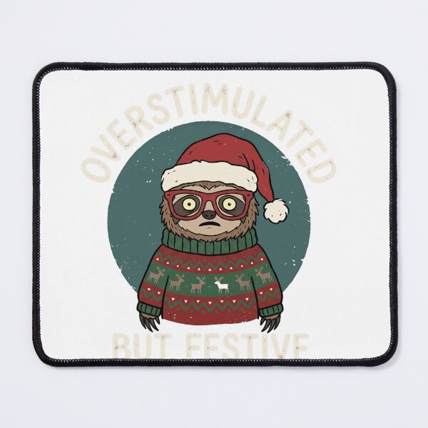 Item preview, Overstimulated But Festive Sloth Sweater designed and sold by DariaDoodleArt.