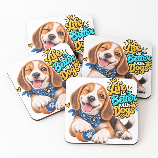 Item preview, Life Is Better With Dogs – dog meme  designed and sold by FlatInkStudio.