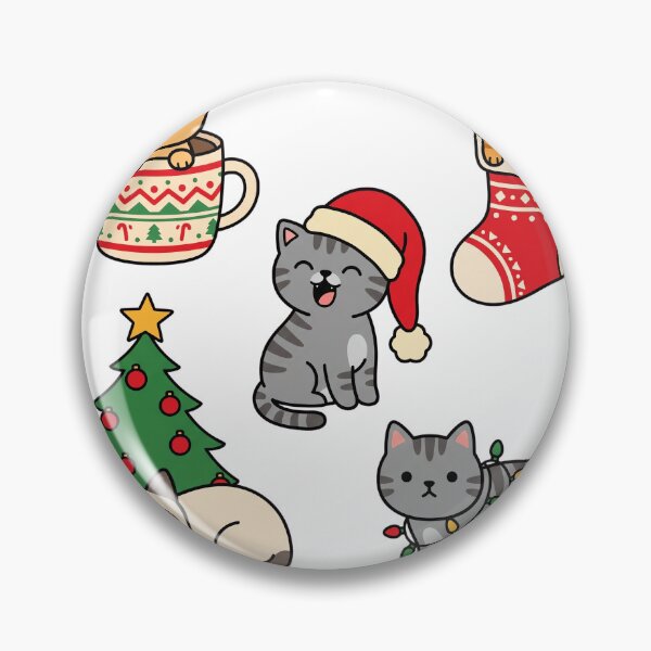 Item preview, Cute Kawaii Christmas Kitty Collection designed and sold by DariaDoodleArt.