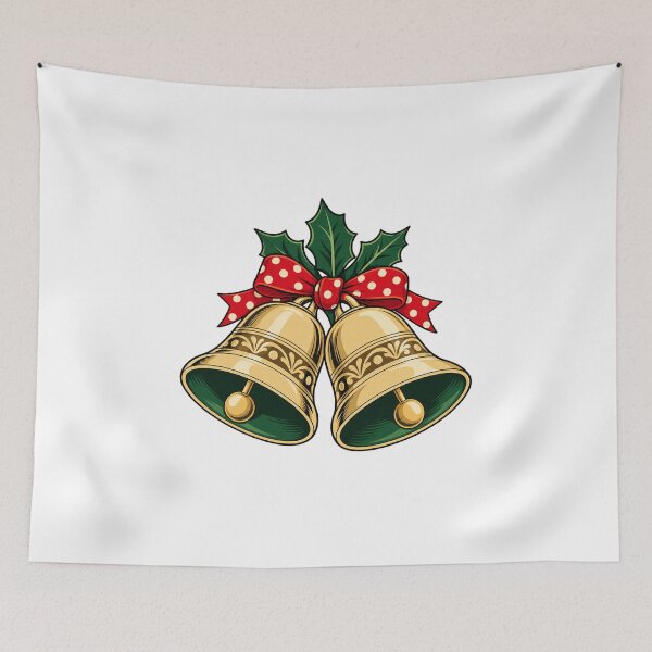 Item preview, Christmas Bells with Red Polka Dot Ribbon designed and sold by AMICO77.