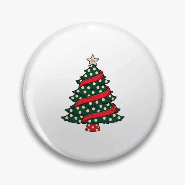 Item preview, Polka Dot Christmas Tree with Red Ribbon designed and sold by AMICO77.
