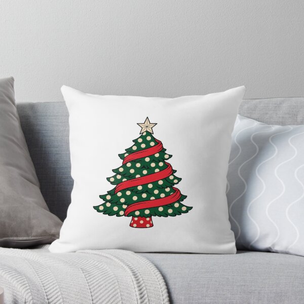 Item preview, Polka Dot Christmas Tree with Red Ribbon designed and sold by AMICO77.